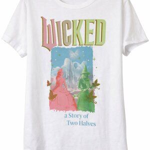 Universal Studios Wicked Youth 7/8 Graphic T-Shirt White Broadway